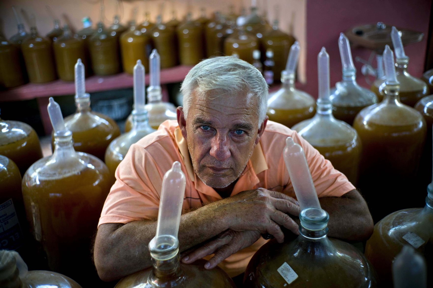 APTOPIX Cuba Condom Wine